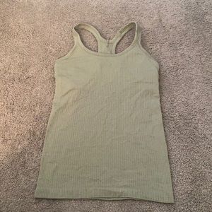 Size 4 green ebb to street Lululemon tank